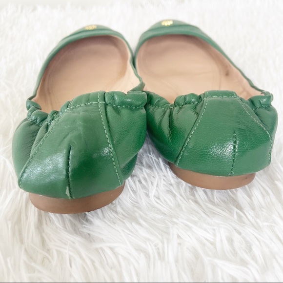 SOLD Tory Burch York Emerald Leather Ballerina Size 5.5 - Picture 8 of 11